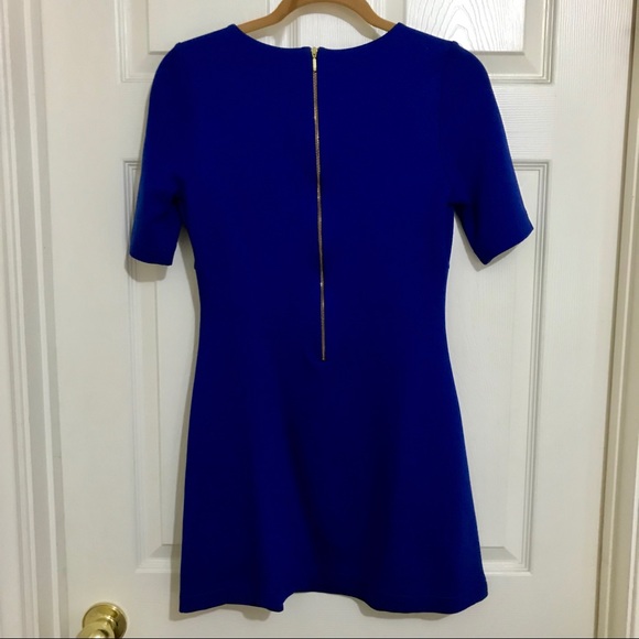 French Connection Blue Fit And Flare Dress EUC 6 - Picture 7 of 7